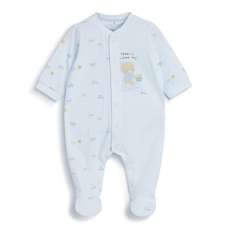 Girls Printed Front Opening Babysuit image number 0